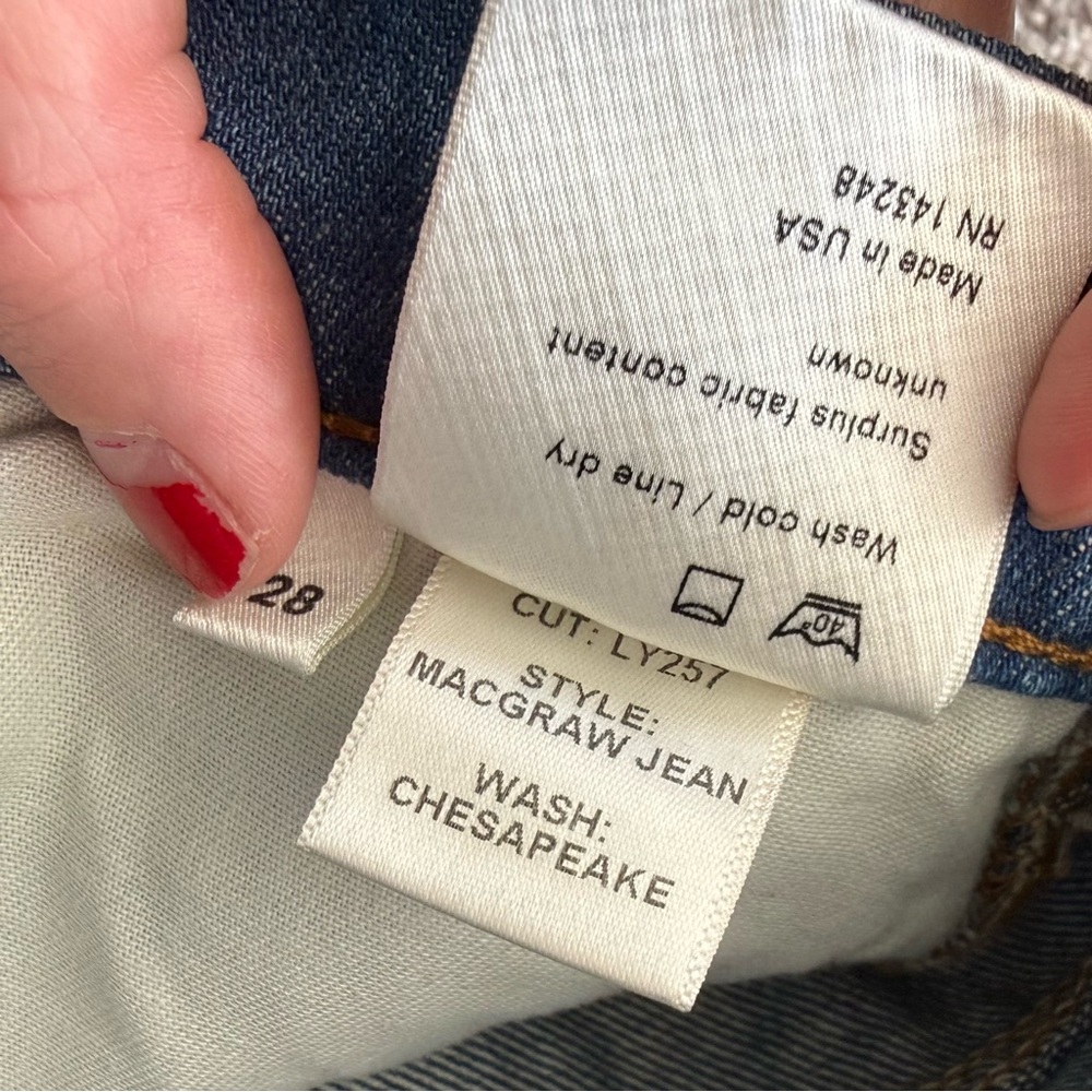 |NWT| REFORMATION $128 Macgraw Jeans Chesapeake Wash High Rise Flare Leg Denim - Picture 8 of 8